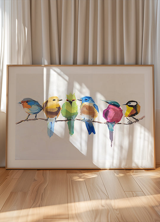 Birds On a Branch  Poster
