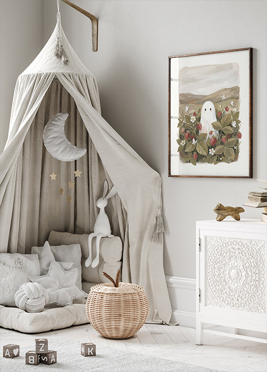 Ghost and Strawberries Poster