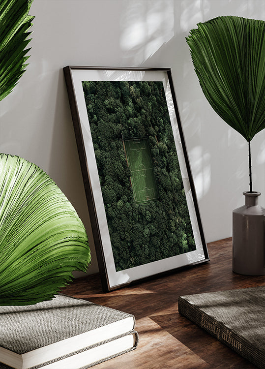 Soccer Field In The Forest Poster