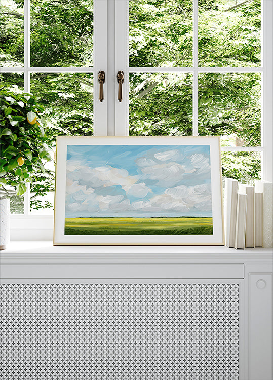 Clouds &amp; Canola Poster