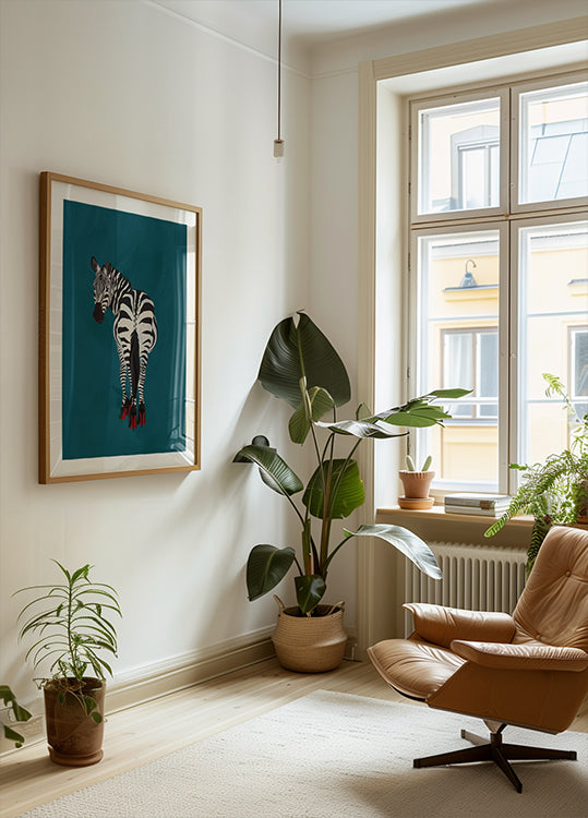 Zebra heels Poster