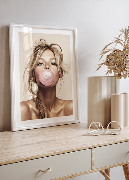 Bubble Gum Pop Portrait Poster