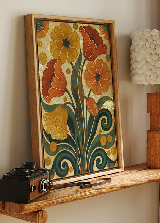 Art Nouveau Floral Bloom Poster