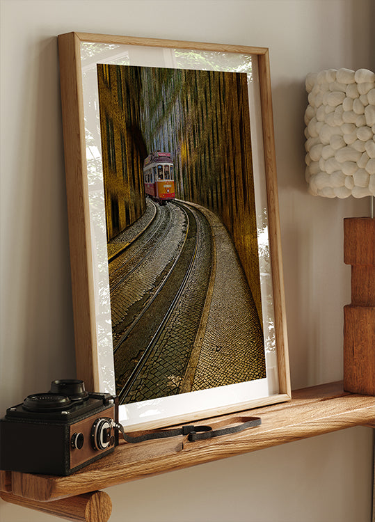 Railway with tram Poster