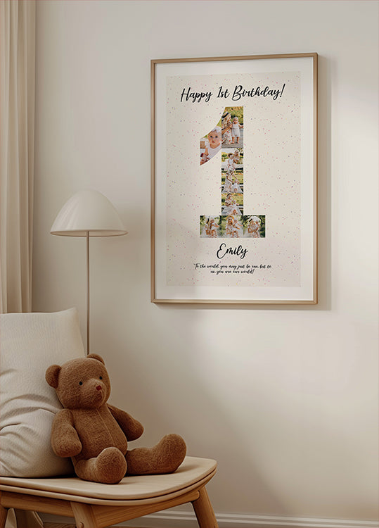Happy 1st Birthday Personal Poster