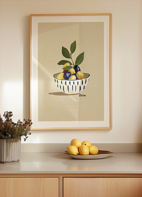 Bowl of Olives Poster