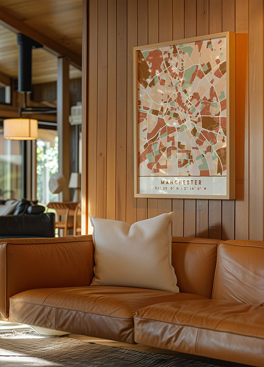 Black Maps Earth Tones 45 Poster