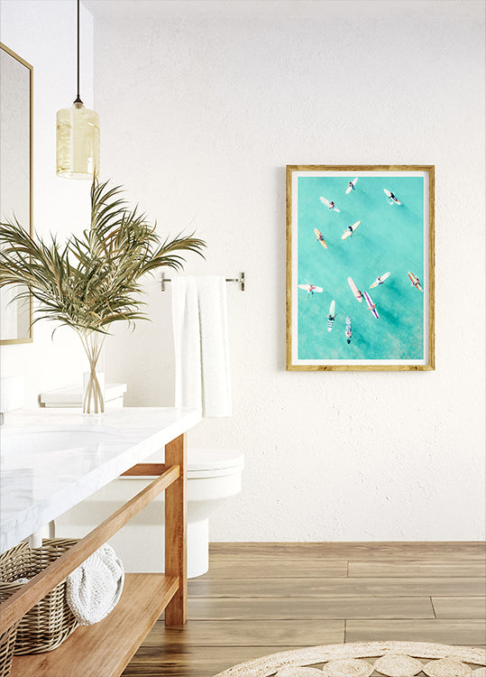 Aerial Surfers Poster