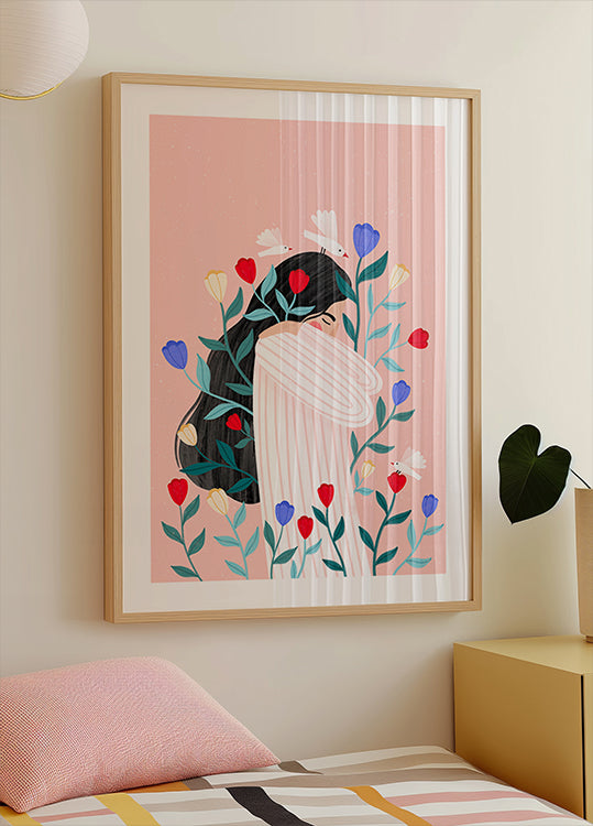 Beige Abstract Shapes Poster