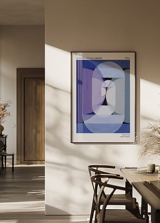 Blue Gray Violet Wheel, Joseph Schillinger Poster