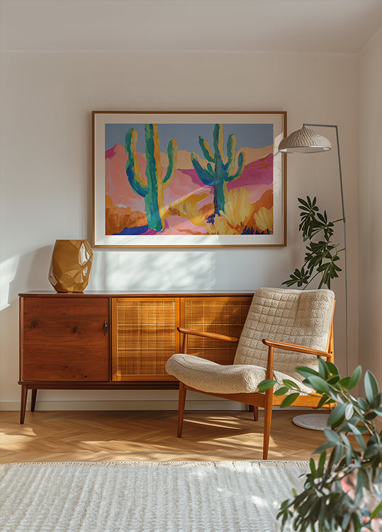 Colorful Cactus Poster