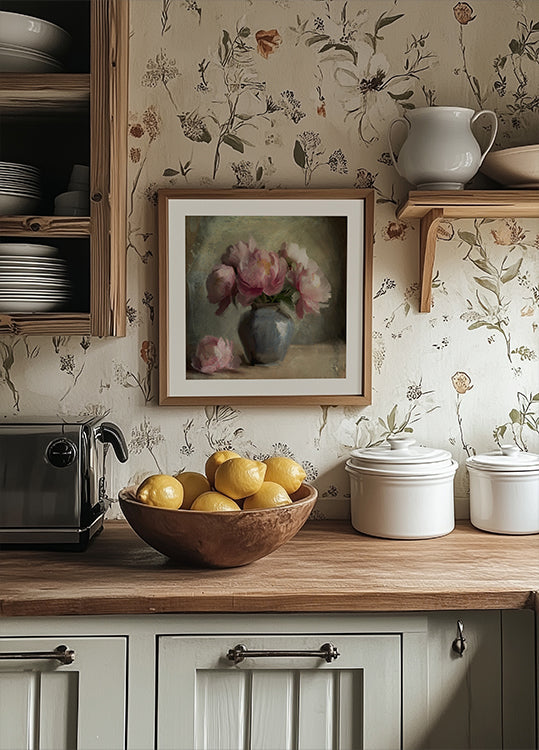 Pivoines En Rose Poster