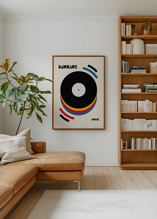 Bauhaus Musik Retro Illustration Poster