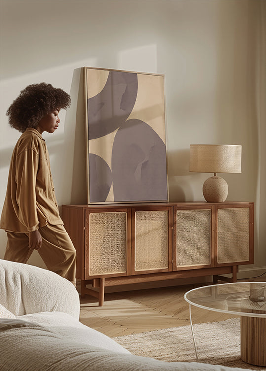 Muted Balance, Abstract Shapes Poster