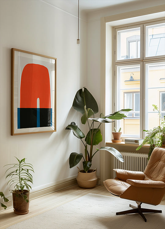 Blue and red 8 Poster