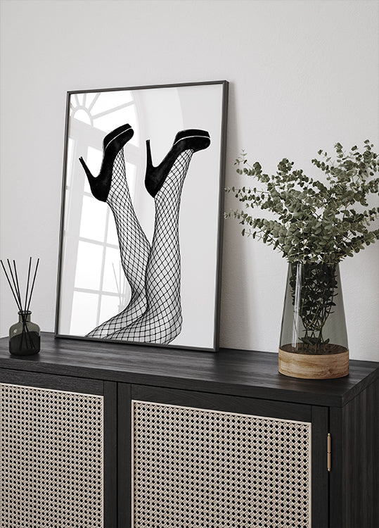 Fishnet Heels Poster