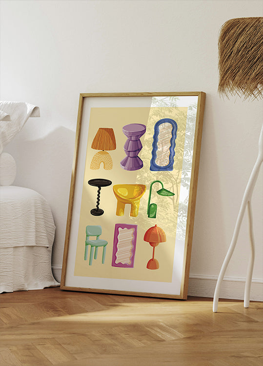 Fashionable Furniture Set Poster