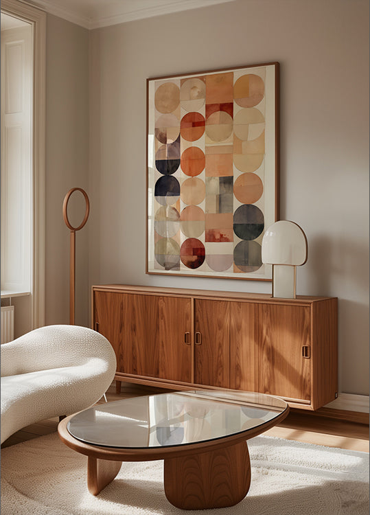 Earthy Geometric Flow Poster