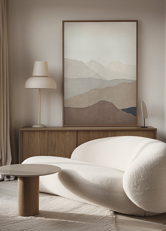 Mountain and lake Poster