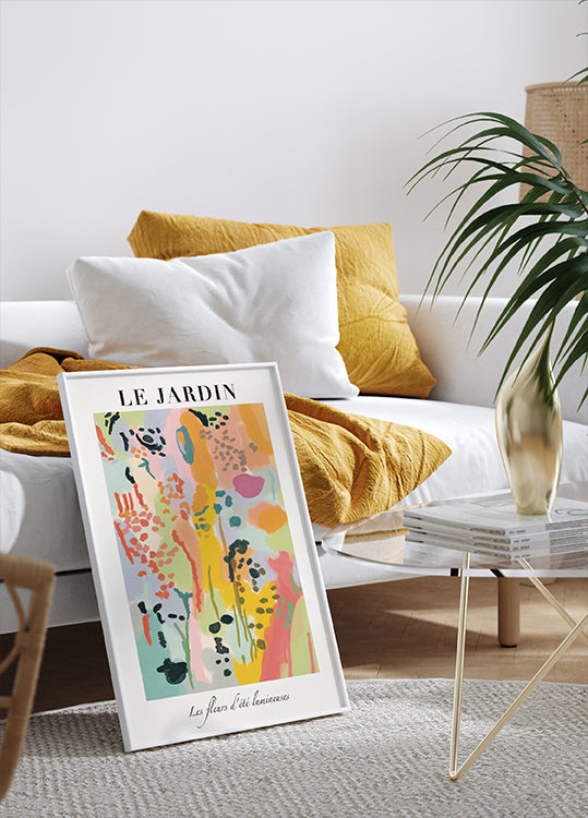 Le Jardin, vibrant floral abstract Poster