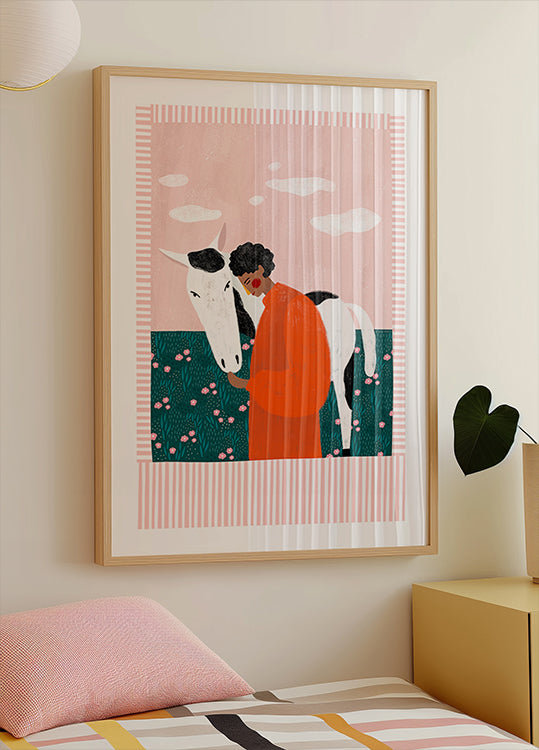 Vibrant Girl and Horse