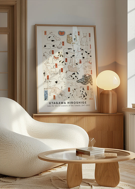 Cats of the Tokaido, Hiroshige Poster