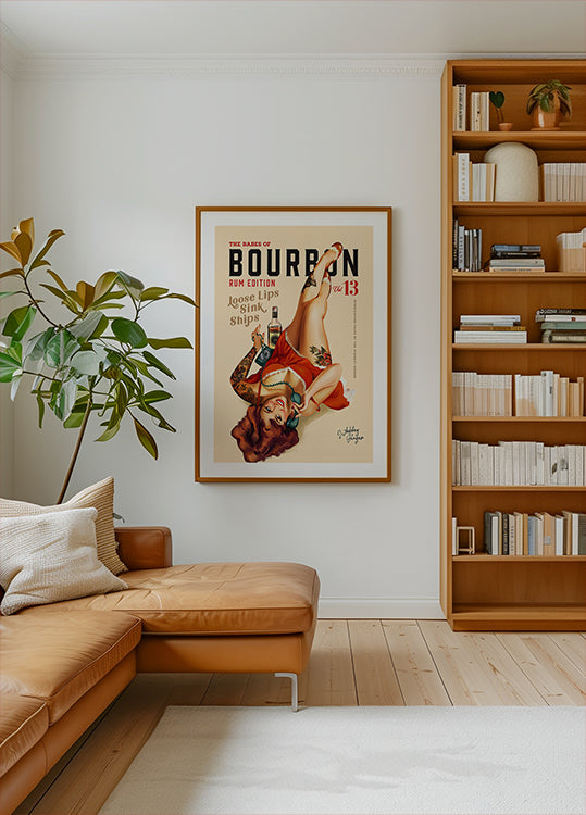 Babes of Bourbon Vol 13 Rum Drinking Pinup Girl Art Poster