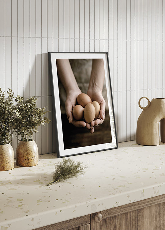 Organic Farm Eggs Poster