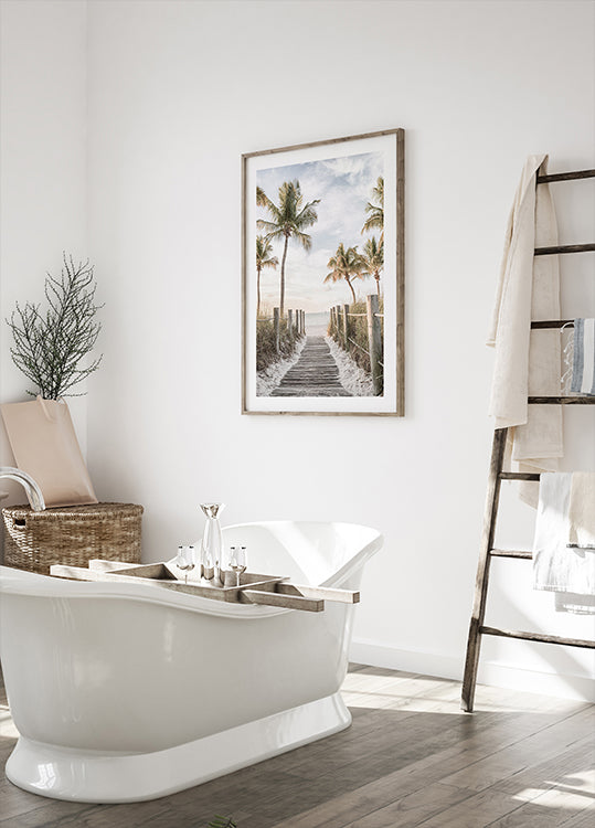 Tropical Beach Path Poster