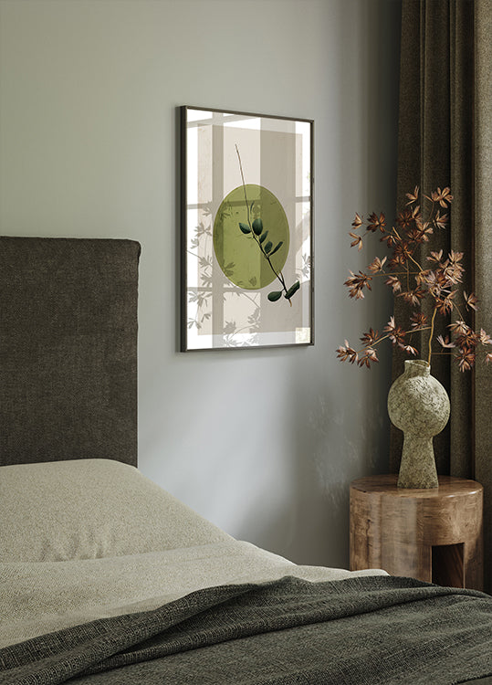 Green Serenity Circle Poster