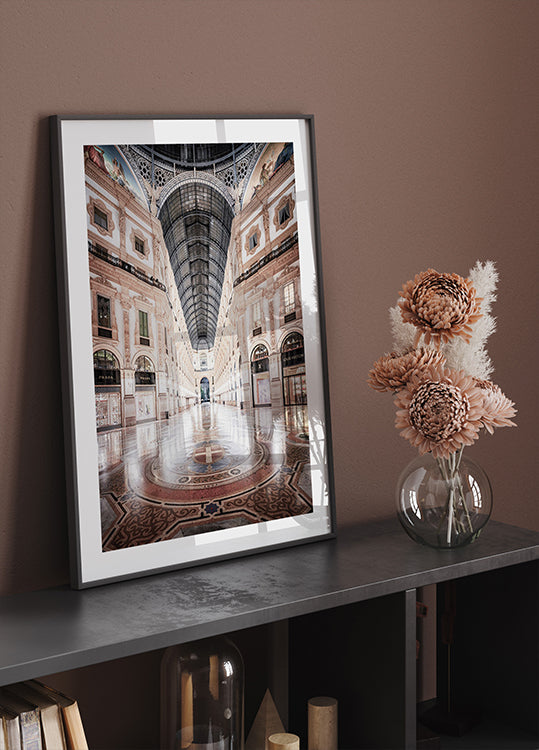 Galleria Vittorio Emanuele, Milan, Italy, Architecture Poster