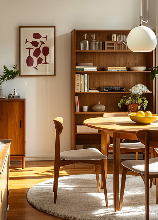 Abstract  Wine Glasses Poster