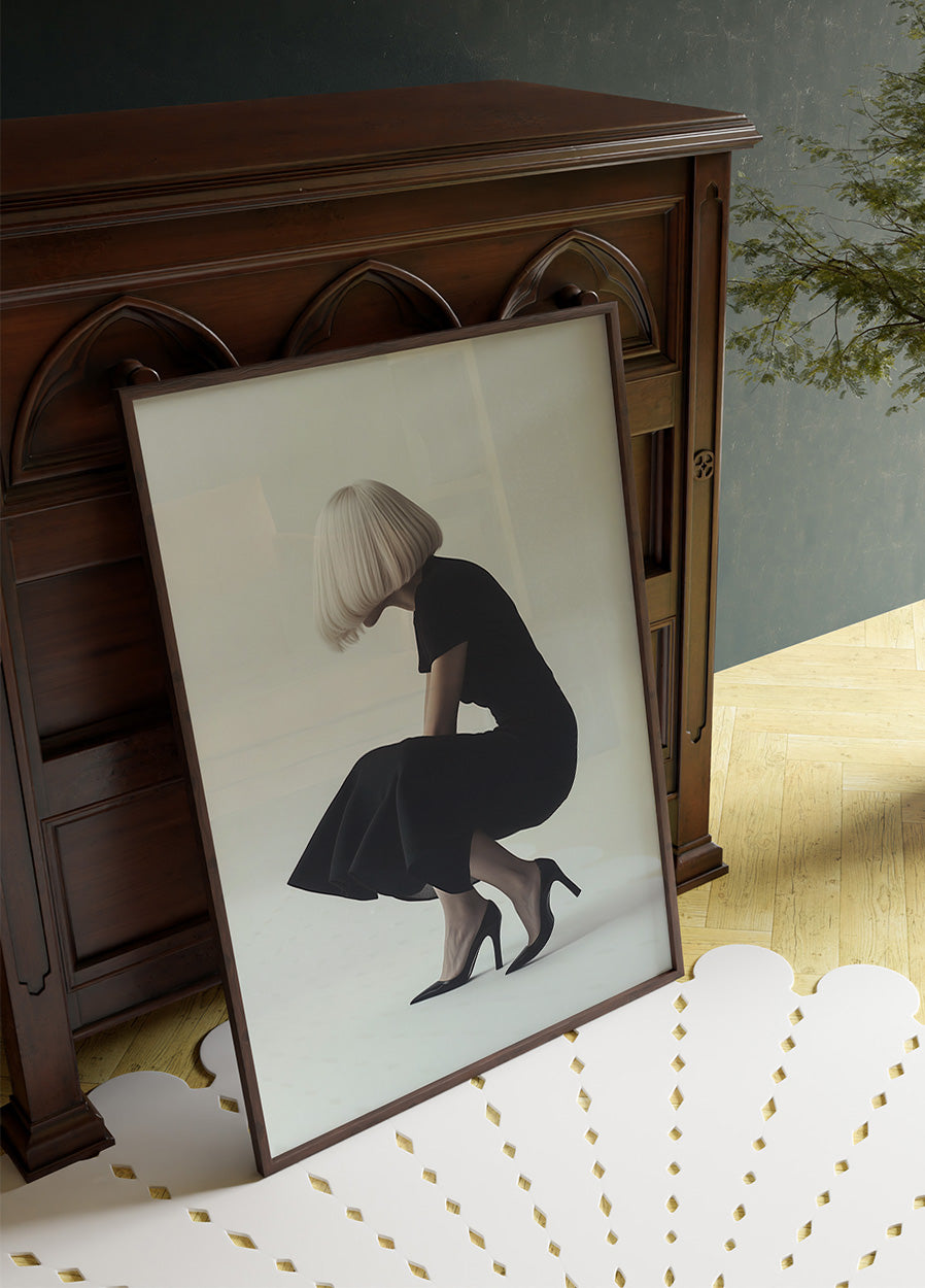Bob Haircut Modern Fashion Poster