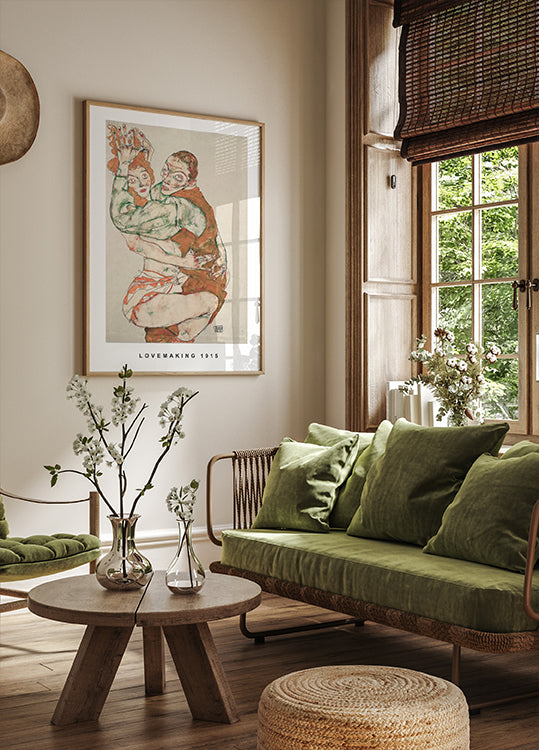 Egon Schiele Lovemaking 1915 Poster