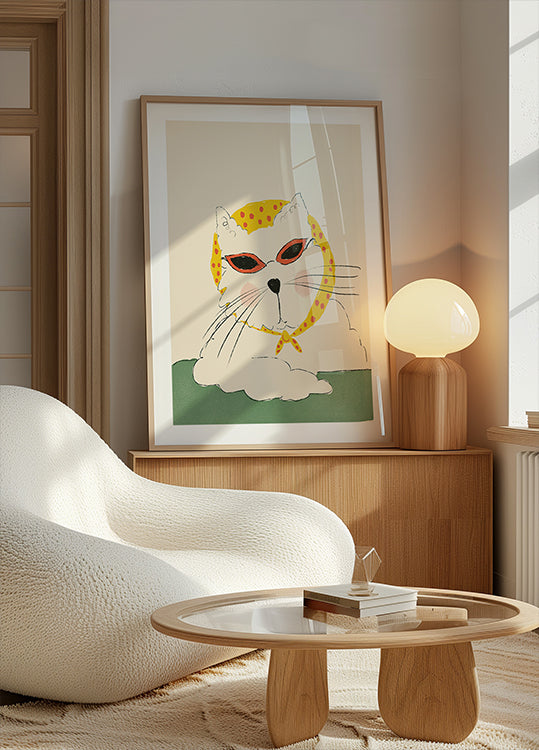 Chic Feline Pose Poster