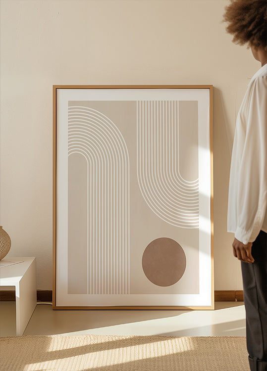 Beige Arc Poster  Poster