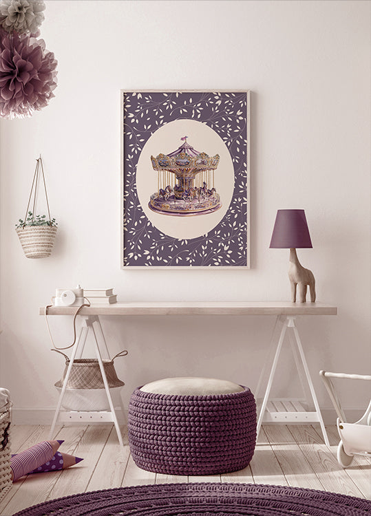 Carousel, Vintage Merry-Go-Round Poster