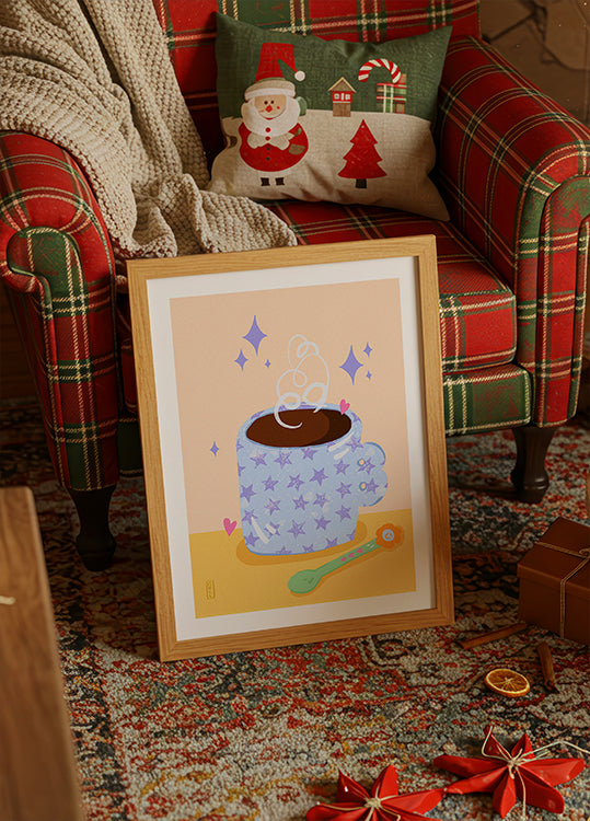 Coffee Time Retro Illustration Poster