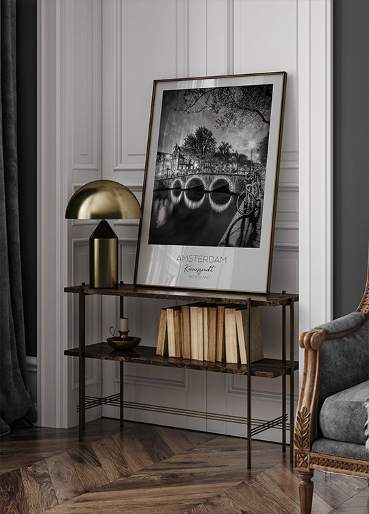 In focus: AMSTERDAM Idyllic nightscape from Keizersgracht Poster