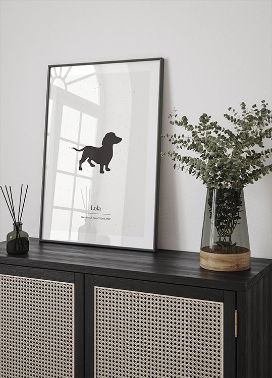 Custom Dog Silhouette Poster