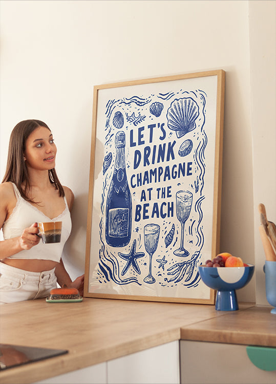 Let's Drink Champagne Poster