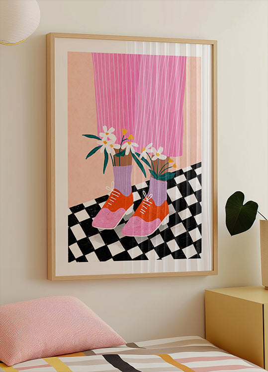 Floral Feet Fashion Poster