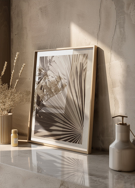 Abstract Palm Leaf Art Poster