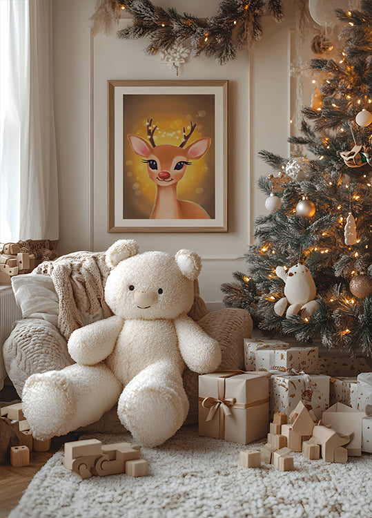 Christmas Deer Poster