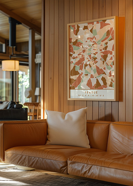 Black Maps Earth Tones 69 Poster