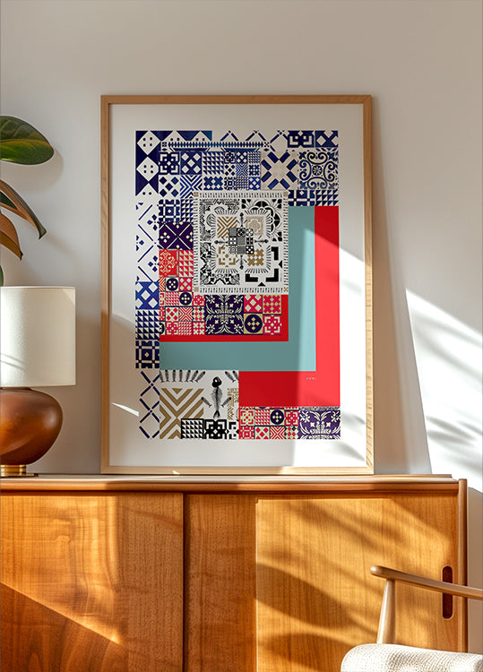 Portugese Abstract Pattern Poster