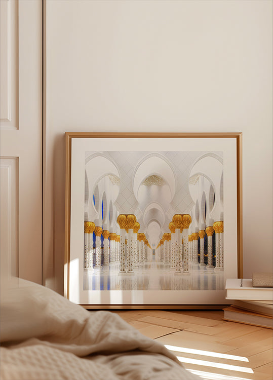 White and Gold Poster