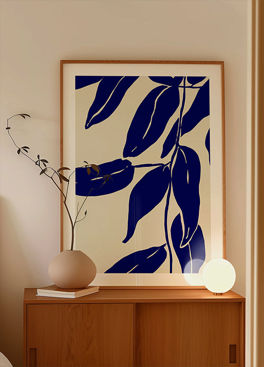 Indigo Leaves Dance Poster