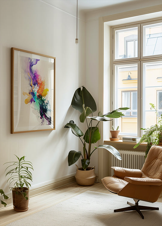Vibrant Color Burst  Poster