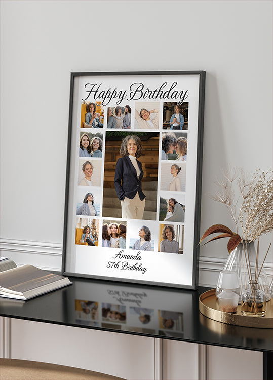 Birthday Photo Collage Personal Poster